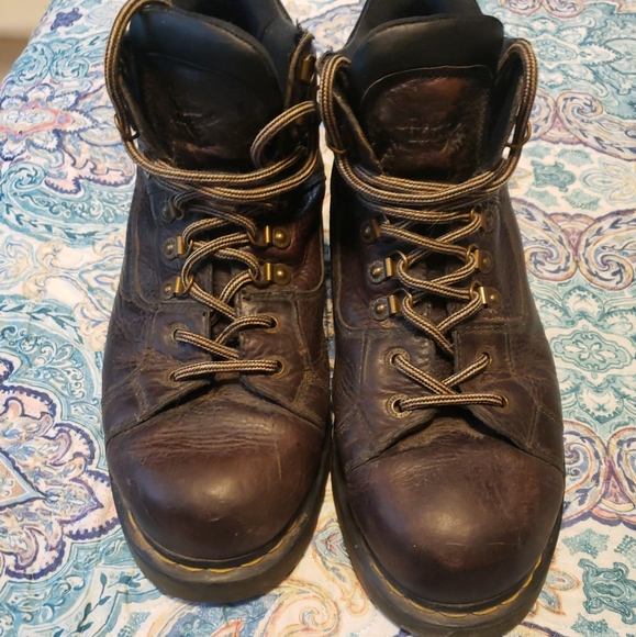 Dr. Martens 11303 Doc Mens Vintage Chunky Brown Leather Combat Boots Size US 14 - Picture 2 of 10